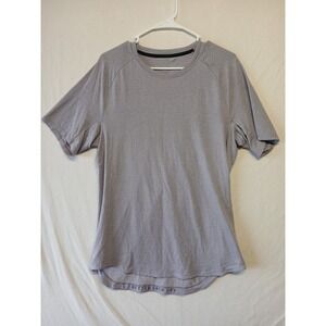 lululemon drysense training short sleeve lavender mens shirt medium